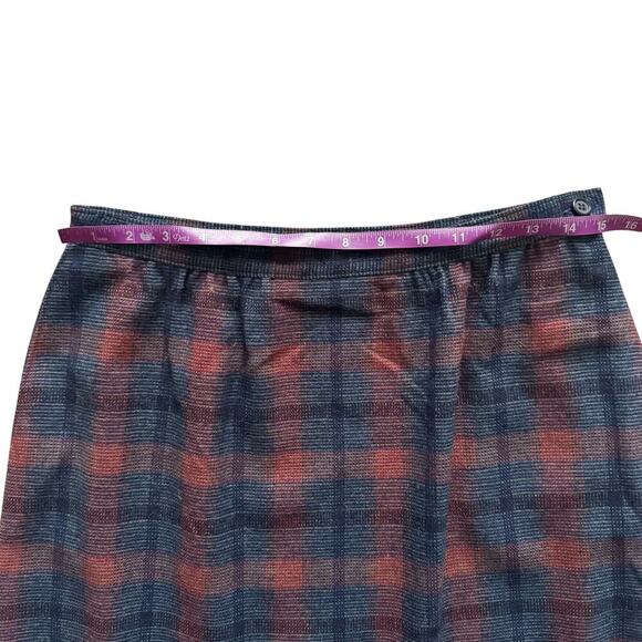 VTG Pendleton 100% Wool Skirt Women's sz 8 10 Vintage Midi Plaid Straight Preppy - Picture 6 of 7